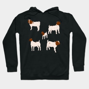 Boer Goats Pattern Transparent Hoodie